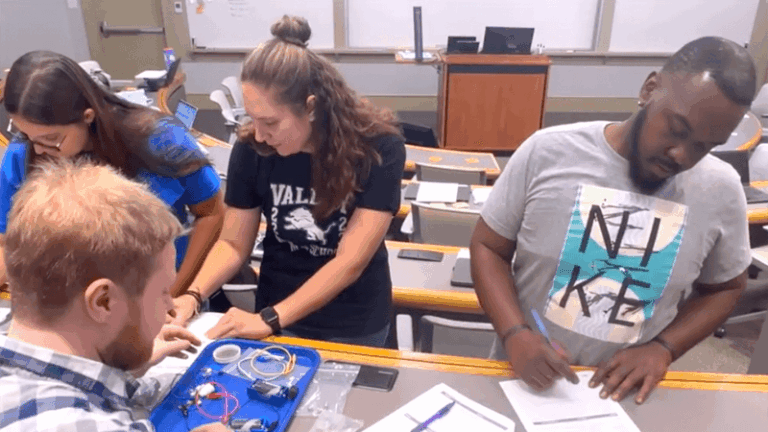 Just like kids in a classroom, mySci teachers experience hands-on science learning